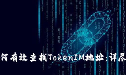 : 如何有效查找TokenIM地址：详尽指南